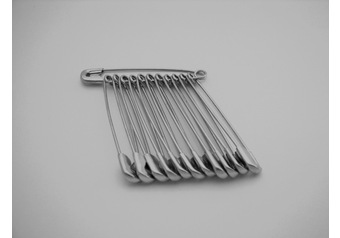 SB8 Safety pins 100 x 12 pieces of silver 60 mm