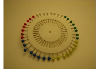 Plastic head pins on wheel