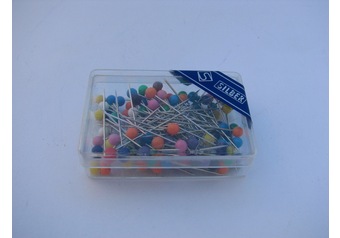 Szinesfejű gombostűk 32 mm SILBER