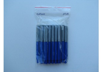 Csipkehorgolótű kupakkal SILBER 0,60 mm Ömlesztett csomagolásban