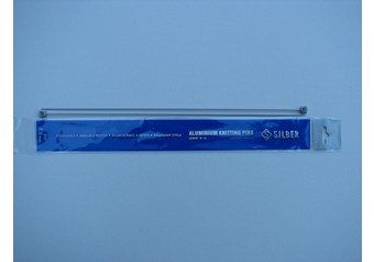 35 cm SILBER Knitting pins 2,0 mm